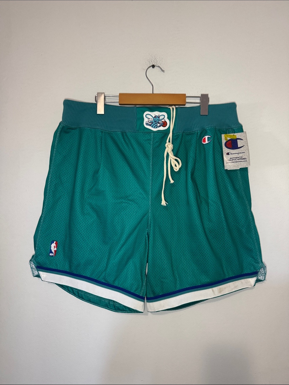 Vintage Charlotte Hornets Champion Basketball Shorts / XL / 90s / NEW